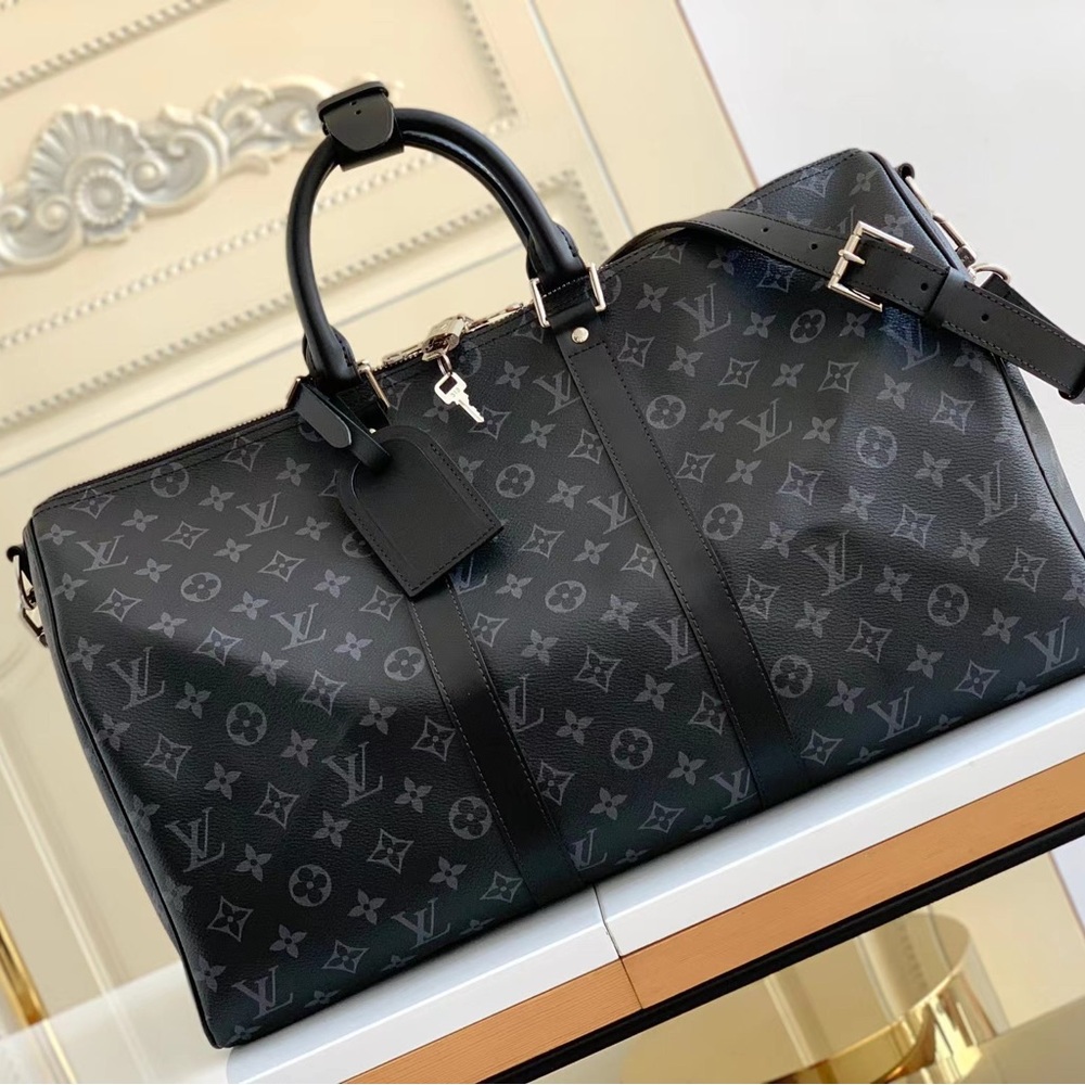 Louis Vuitton Monogram Eclipse KEEPALL BANDOULIèR… - image 1